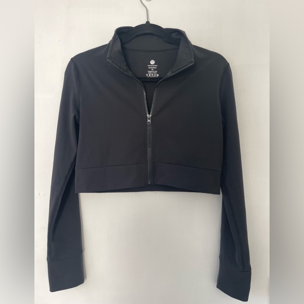 Til You Collapse Cropped Long sleeve Zip Up